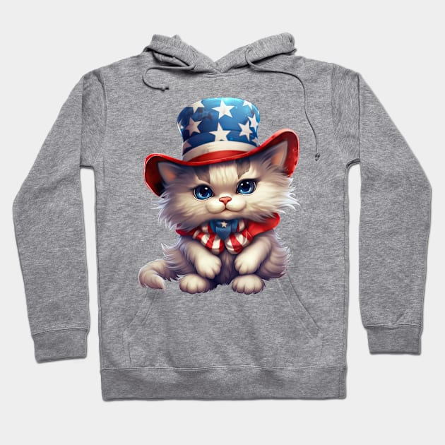 Patriot Farm Cat Hoodie by Chromatic Fusion Studio